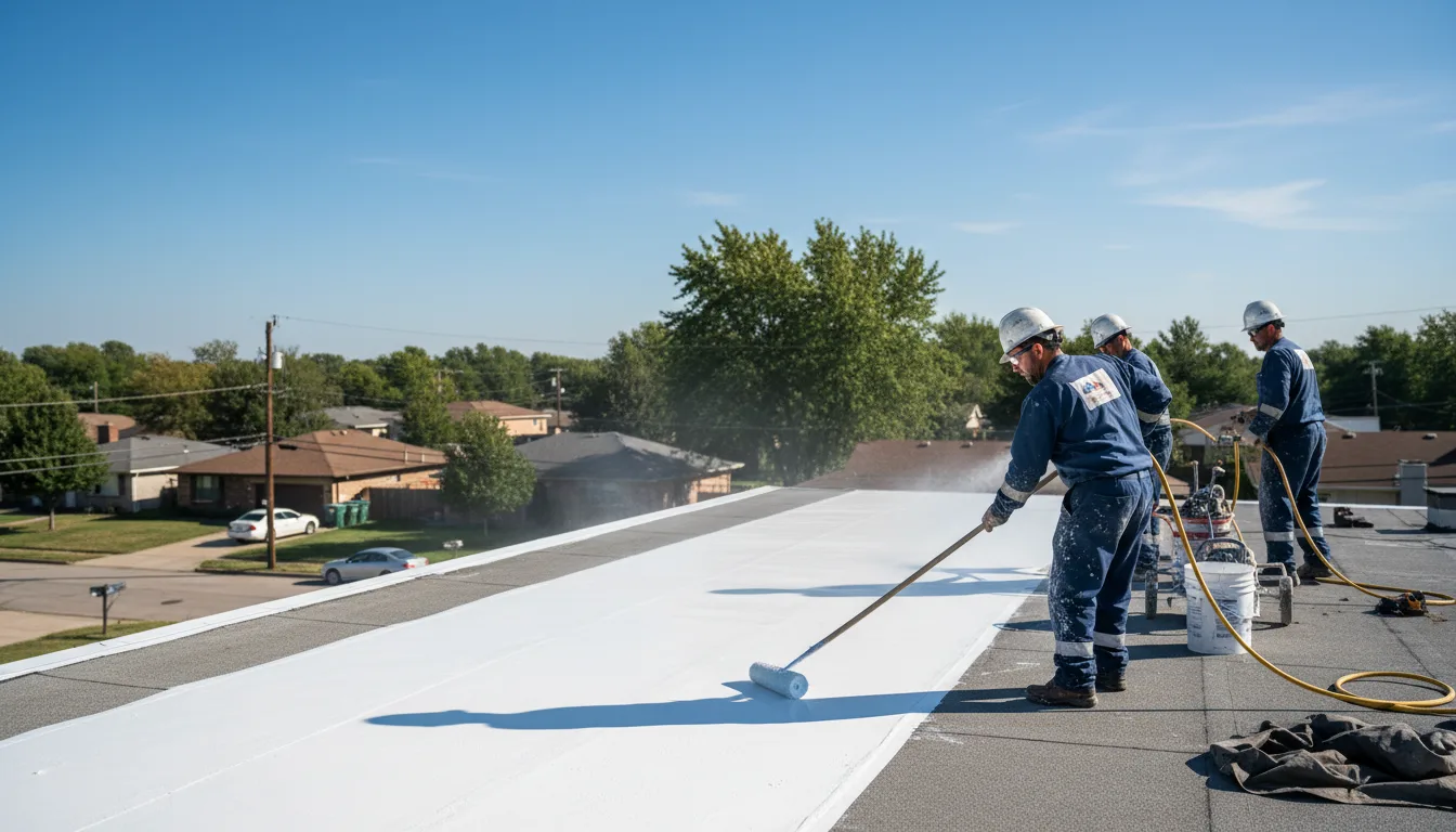 Commercial roof coating in Bassett, AR near me